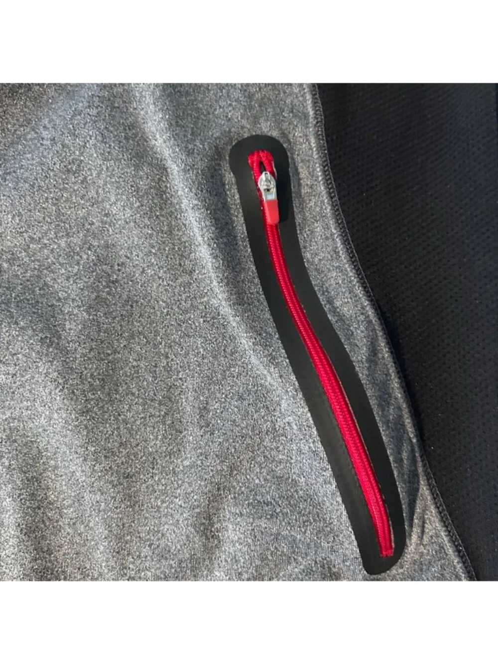 Jordan Mens Gray & Black Dri-Fit Full-Zip Hoodie XXL W/ Red Accents GUC
